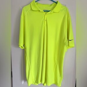 Nike Men's Bright Yellow Polo Shirt
